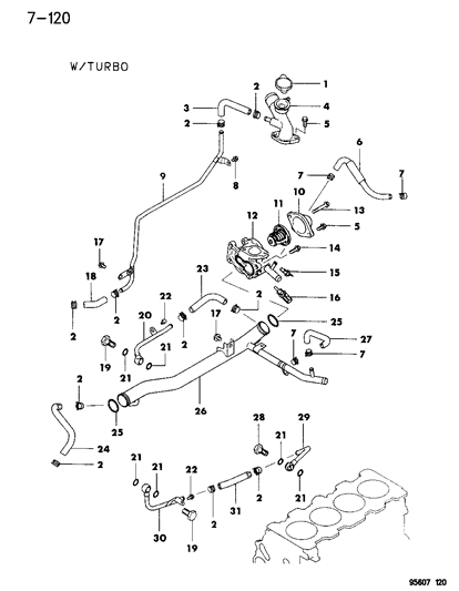 1995 Chrysler Sebring Housing Diagram for MD311594