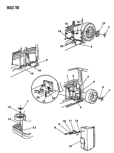 1992 Dodge Ram Van Jack Stowage Diagram