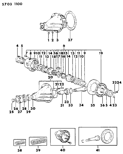 1986 Dodge Ram 50 SPACER-Front Differential PINION Bearing Diagram for MB092346