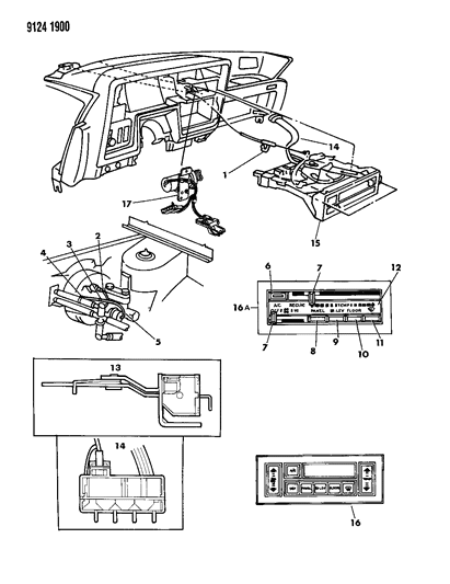 1989 Chrysler New Yorker Control, Air Conditioner Diagram