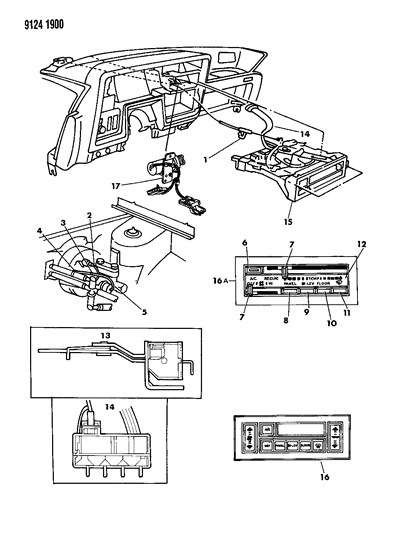 1989 Chrysler LeBaron GTC Control, Air Conditioner Diagram