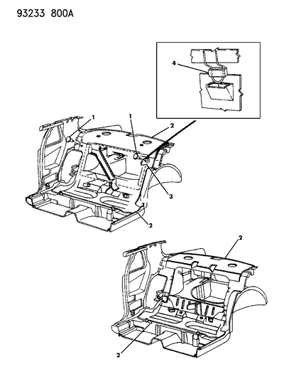 1993 Chrysler LeBaron Silencers - Rear Compartment Diagram