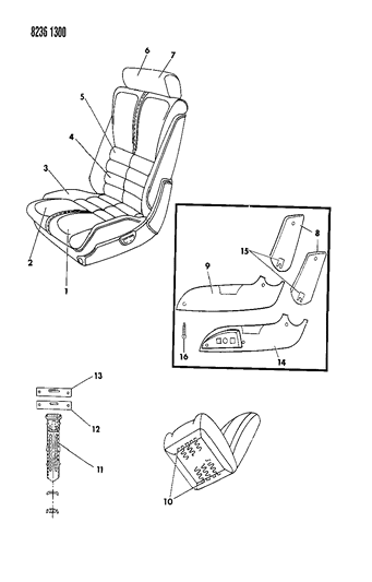 1988 Dodge Daytona Front Seat Diagram 4