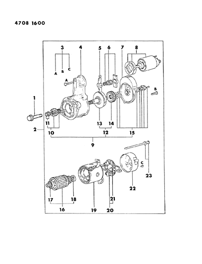 1984 Dodge Ram 50 Starter Diagram 1