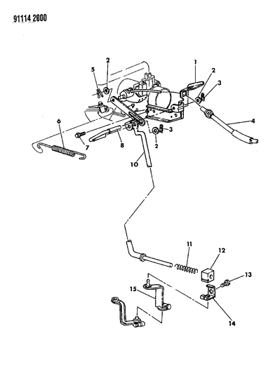 1991 Dodge Grand Caravan Throttle Control Diagram 3