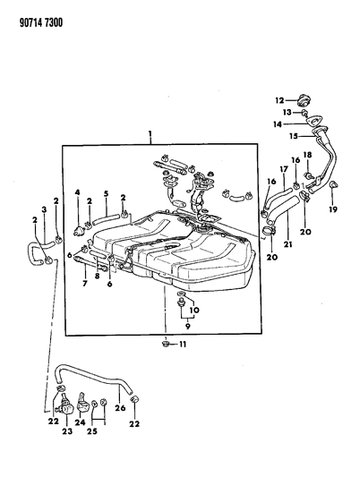 1990 Dodge Colt Fuel Tank Diagram