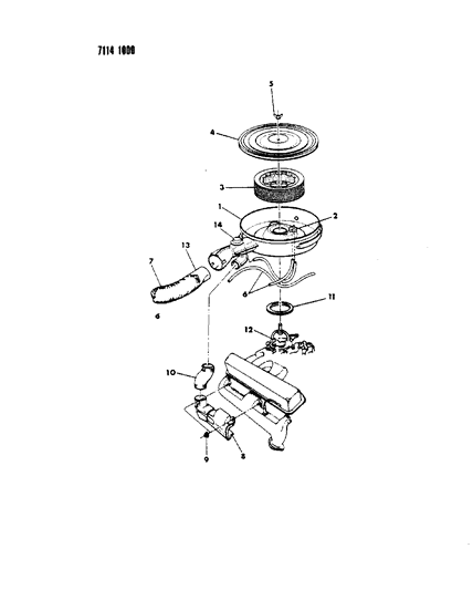 1987 Dodge Charger Air Cleaner Diagram 3