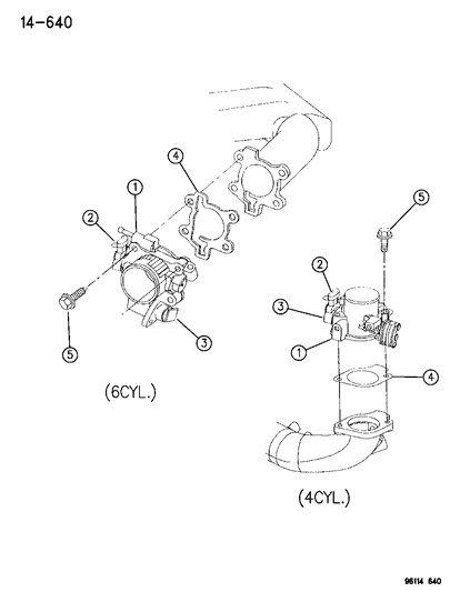 1996 Chrysler Sebring Throttle Body Diagram