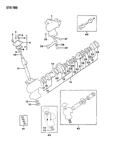 1989 Chrysler Conquest Gear - Power Steering Diagram