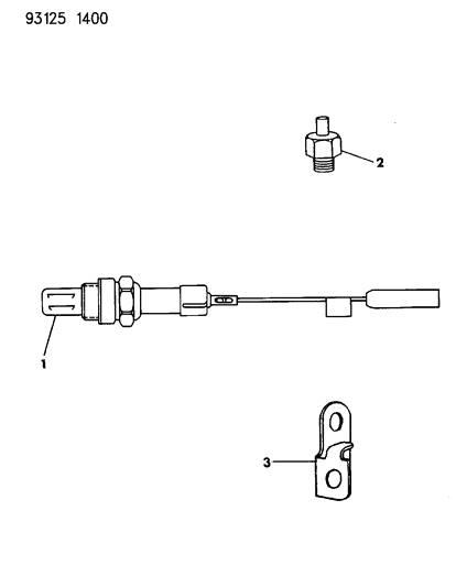 1993 Chrysler Imperial Oxygen Sensor & Charge Temperature Sensor Diagram