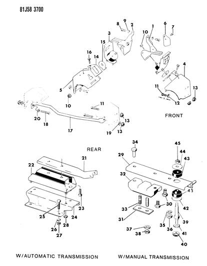 1986 Jeep Wrangler Screw-HEXAGON FLANGE Head Diagram for J4001933