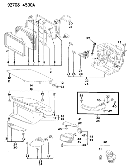 1993 Dodge Stealth Grommet Diagram for MS480002