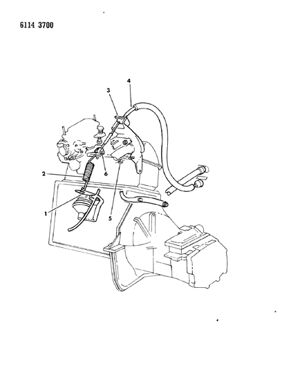 1986 Dodge Lancer Throttle Control Diagram 1