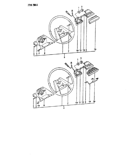 1987 Chrysler Conquest Steering Wheel Diagram