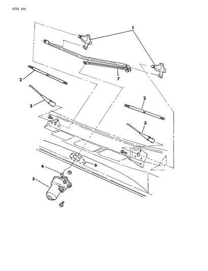 1984 Dodge W350 Windshield Wiper System Diagram