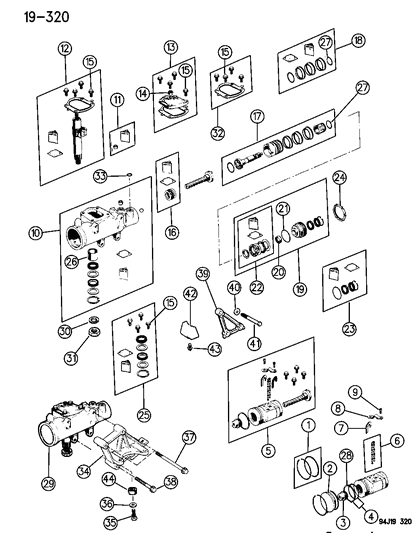 1994 Jeep Grand Cherokee Gear - Power Steering Diagram