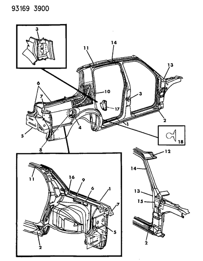 1993 Dodge Spirit Aperture Panel Diagram