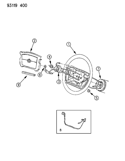 1993 Dodge Daytona Steering Wheel Diagram