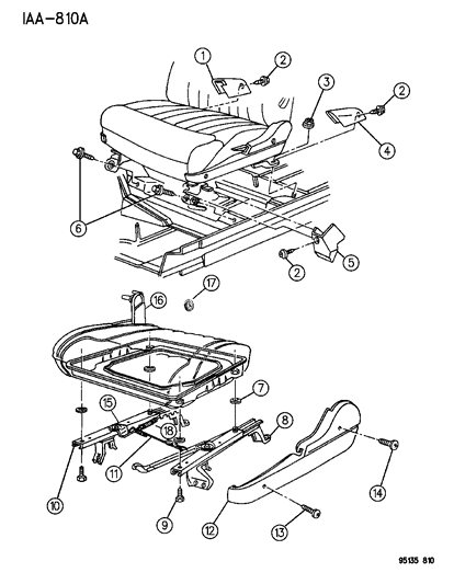 1995 Dodge Spirit Adjuster - Manual & Covers Diagram