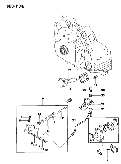 1991 Dodge Stealth Controls, Clutch Diagram
