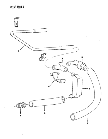 1991 Dodge Shadow Crankcase Ventilation Diagram 2