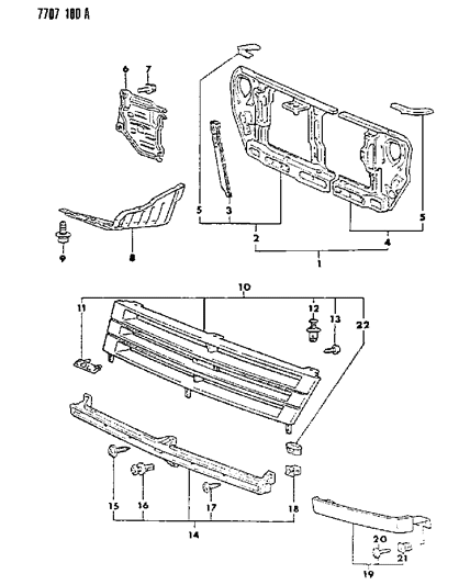 1987 Dodge Colt Clip-Heater Duct Diagram for MB345544