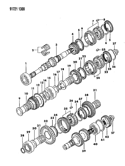1991 Dodge Stealth Ring M/T SYNCH Diagram for MD738532