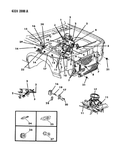 1987 Dodge Dakota A/C SUCT & LIQ Diagram for 4217025