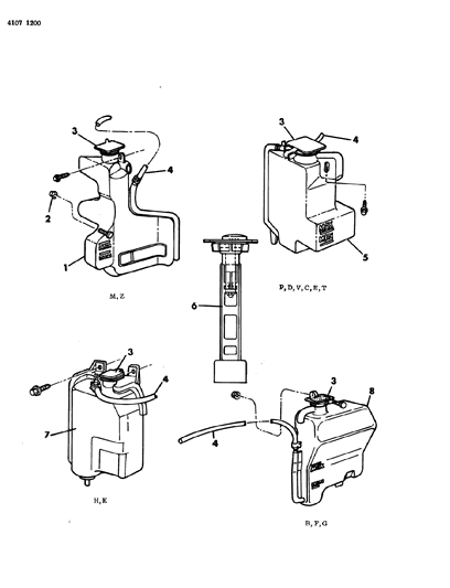 1984 Chrysler LeBaron Coolant Reserve Tank Diagram