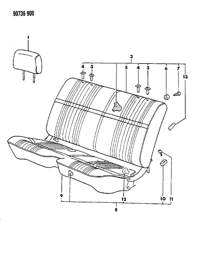 1990 Dodge Ram 50 Front Seat Bench Diagram