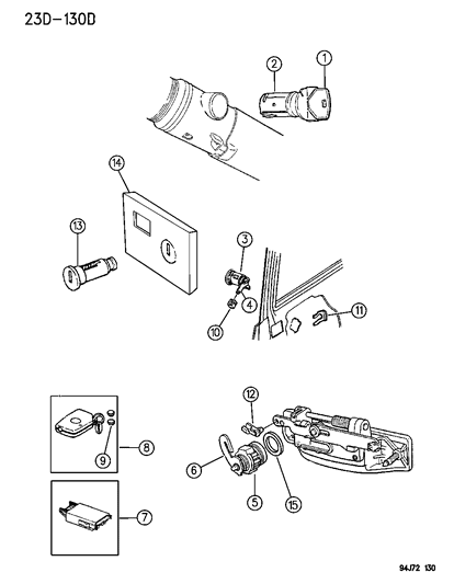 1995 Jeep Grand Cherokee Module-KEYLESS Entry Diagram for 4686255