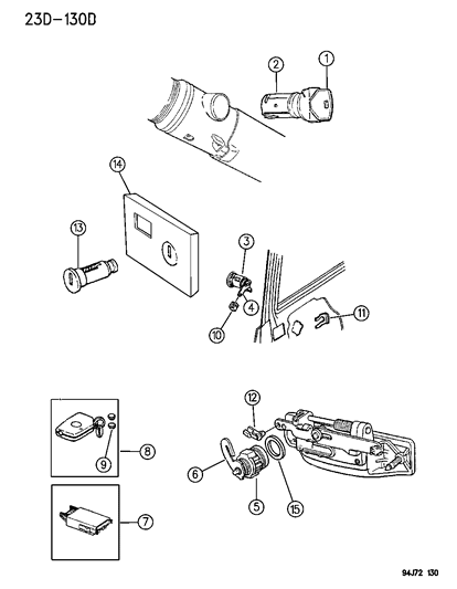 1995 Jeep Grand Cherokee Battery-Transmitter Diagram for 4746217