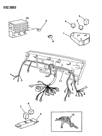 1988 Dodge Dynasty Instrument Panel Wiring Diagram