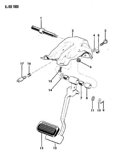 1988 Jeep Grand Wagoneer Brake Pedal Diagram