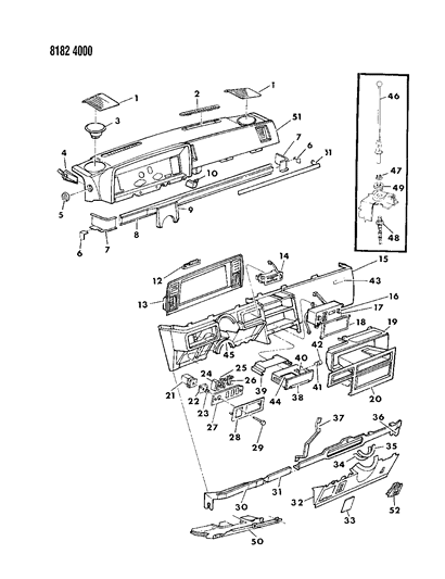 1988 Dodge Caravan Instrument Panel Diagram
