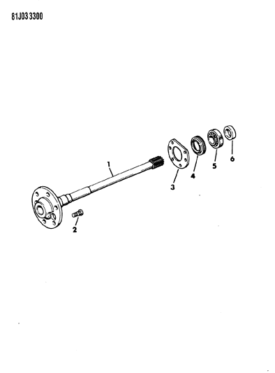 1986 Jeep J10 Shafts - Rear Axle Diagram 2