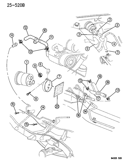 1994 Dodge Ram 2500 Valve-Air Injection Diagram for 53030577