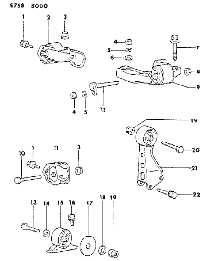 1986 Dodge Conquest Engine Mounting Diagram 2