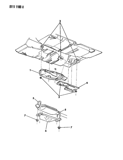 1988 Chrysler Fifth Avenue Heat Shields - Exhaust Diagram