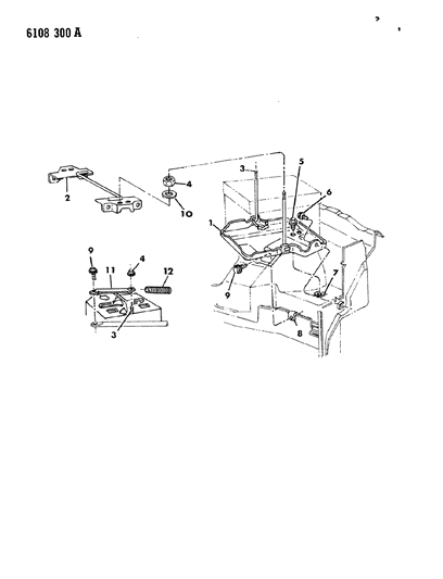 1986 Dodge Diplomat Battery Tray Diagram