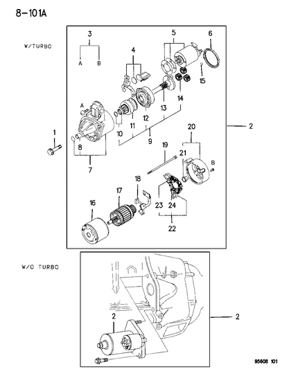 1995 Chrysler Sebring Starter - Engine Starter Motor Diagram