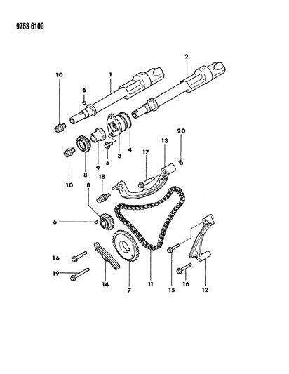 1989 Dodge Ram 50 Balance Shafts Diagram 1