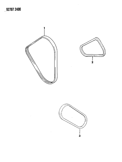 1993 Dodge Ram 50 Drive Belts Diagram