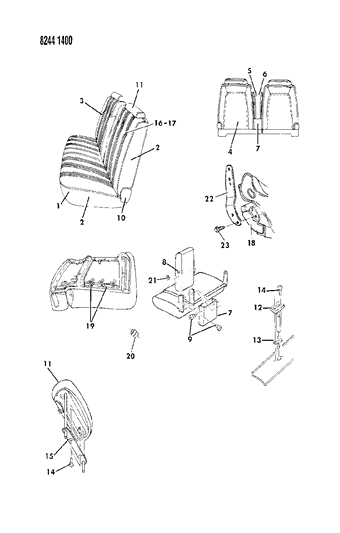 1988 Chrysler Fifth Avenue Front Seat Diagram 1