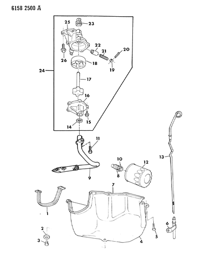 1986 Chrysler LeBaron Engine Oiling Diagram 2