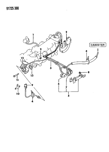 1991 Dodge Colt EGR System Diagram 1