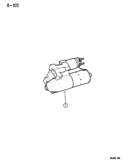 1995 Jeep Grand Cherokee Starter & Mounting Diagram 1