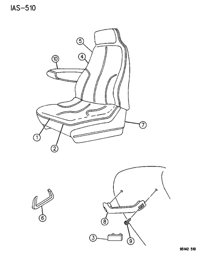 1995 Dodge Caravan Front Seat Diagram 2