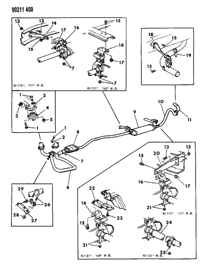 1991 Dodge D350 Exhaust System Diagram 3