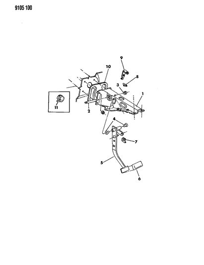 1989 Dodge Omni Brake Pedal Diagram